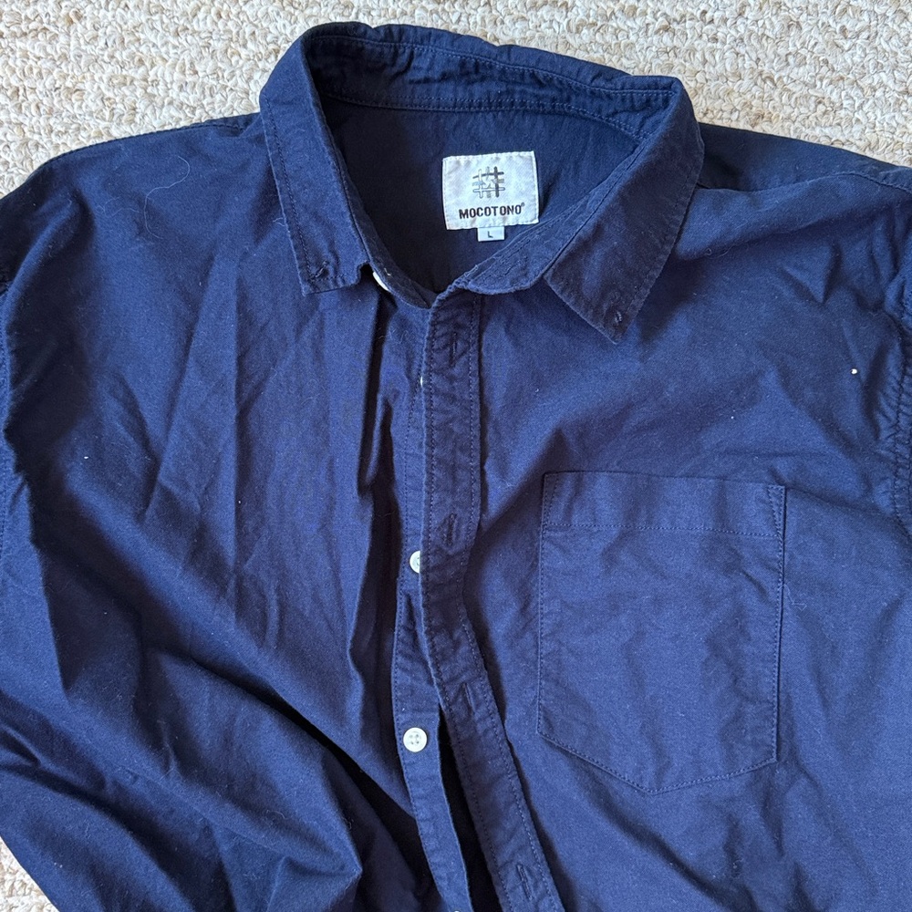 Elegant Dark Blue Men's Shirt